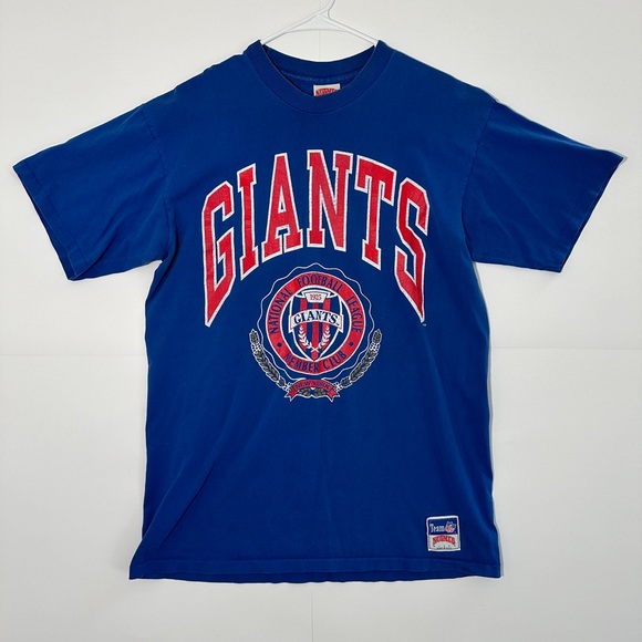 Vintage 1994 New York Giants NFL Nutmeg Blue T-Shirt Size XL USA Single Stitch - Picture 2 of 12